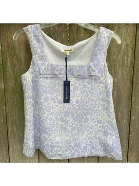 MARTIN + OSA Floral Silk Cotton Square Neck Sleeveless Top